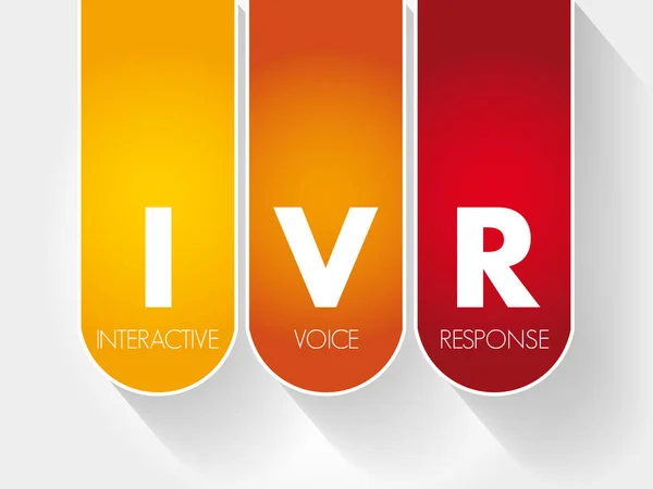 Ivr - 交互式语音响应首字母缩略词 — 图库矢量图片