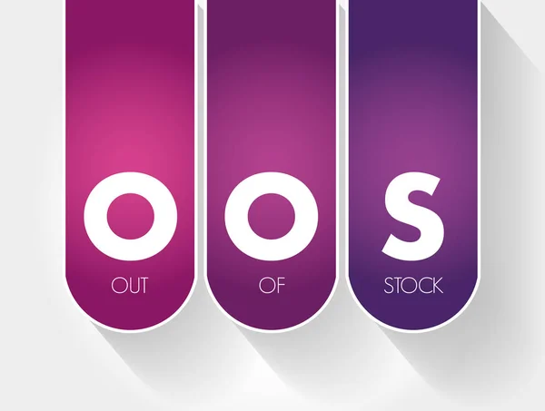 OOS - Rupture de stock acronyme — Image vectorielle