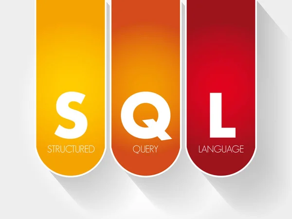 SQL - Langage de requête structuré, acronyme — Image vectorielle