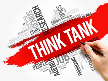 Tank kelimesinin bulut kolajı, sosyal konsept geçmişini düşün