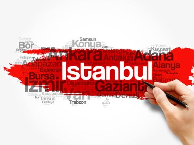 Türkiye 'deki şehirlerin listesi kelime bulut haritası, kavram geçmişi