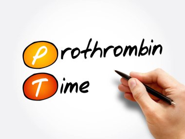 PT - Prothrombin Zaman kısaltması, konsept arkaplan