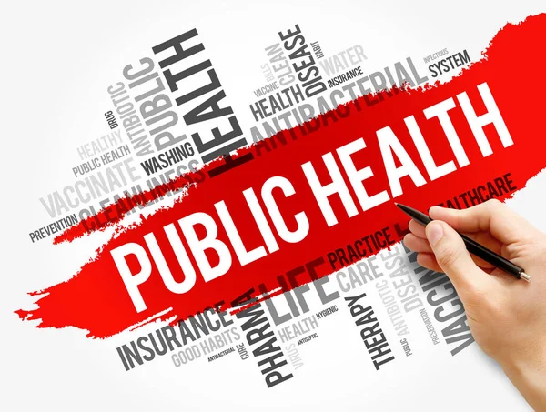 Public health word cloud collage, healthcare concept background