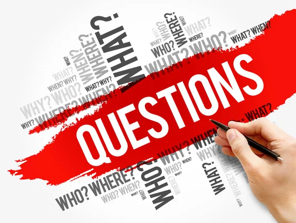 Questions Whose Answers Considered Basic Information Gathering Problem Solving Word — Stock Photo, Image