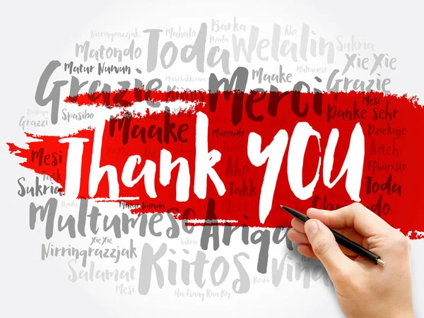 Thank You Word Cloud Different Languages Concept Background — Stock Photo, Image