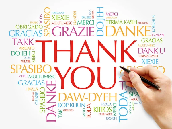Thank You Word Cloud Different Languages Concept Background — Stock Photo, Image