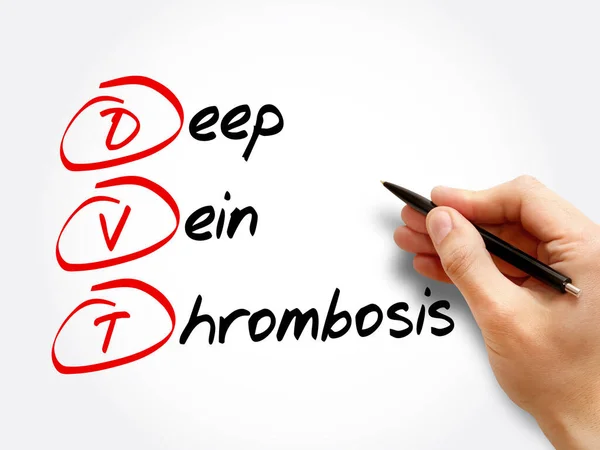 DVT - Deep Vein Thrombosis, acronym health concept background