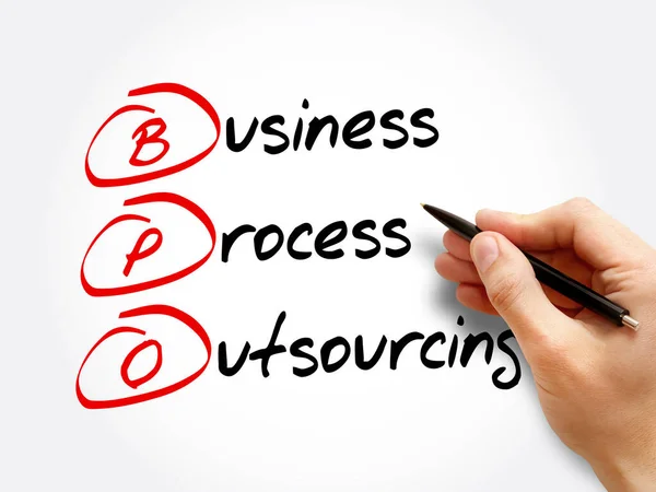 Bpo Outsourcing Procesos Negocio Acrónimo Background —  Fotos de Stock