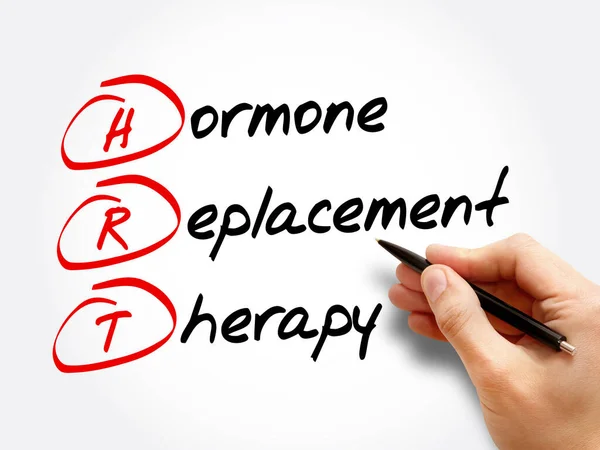 Hrt Hormone Replacement Therapy Acronym Health Concept Background — Stock Photo, Image
