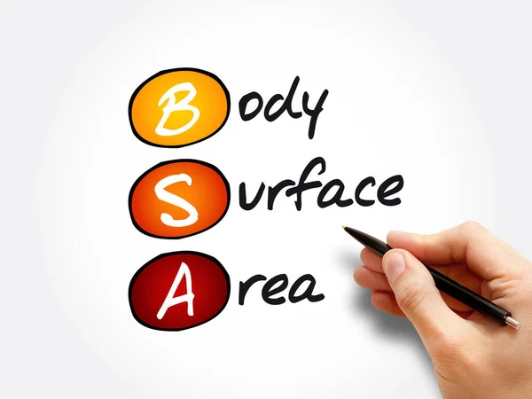 Bsa Acronimo Body Surface Area Concept Background — Foto Stock