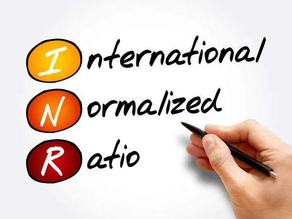 Inr Ratio Internacional Normalizado Acrónimo Fondo Conceptual — Foto de Stock