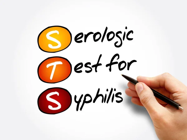 Sts Sérologický Test Zkratku Syphilis Koncept Pozadí — Stock fotografie