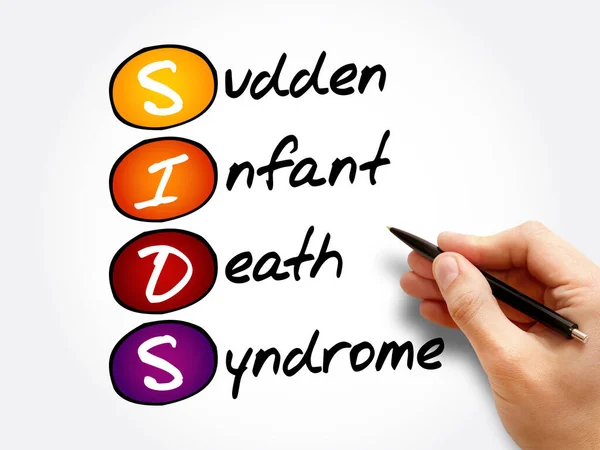 Sids 突然の乳児死亡症候群の頭字語 概念の背景 — ストック写真