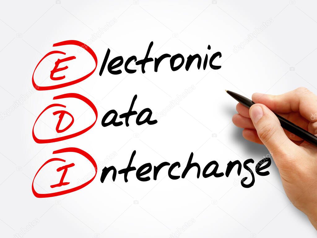 EDI - Electronic Data Interchange acronym, business concept background