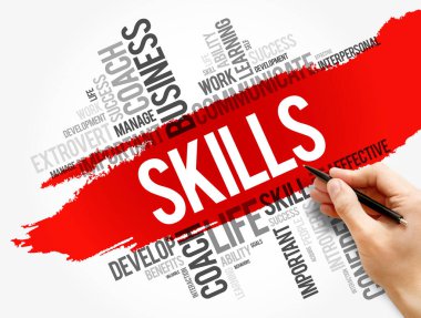 SKILLS kelime bulutu, iş konsepti