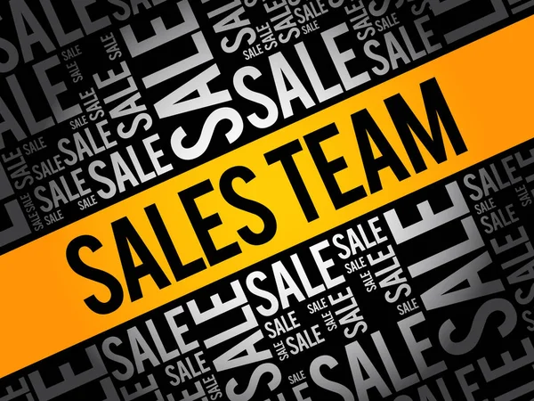 Sales Team Parola Cloud Collage Business Concept Background — Vettoriale Stock