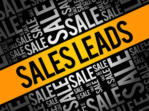 Sales Leads Word Cloud Colcolgrage Business Conception Background — 스톡 벡터