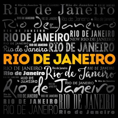 Rio de Janeiro Duvar kağıdı kelime bulut, seyahat kavramı arka plan