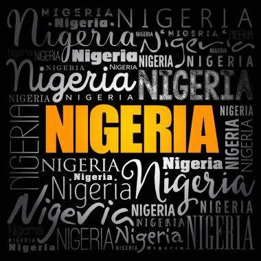 Nijerya duvar kağıdı kelime bulutu, seyahat kavramı geçmişi