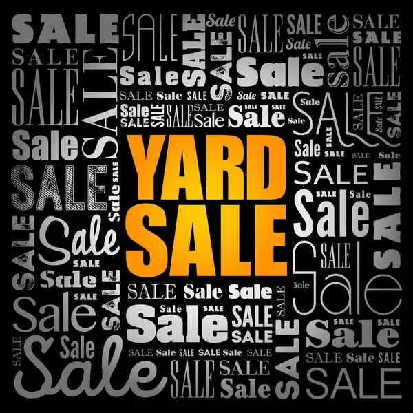 Yard Sale Woord Cloud Collage Business Concept Achtergrond — Stockvector