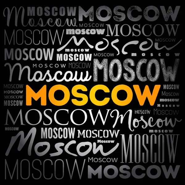 Moscow Wallpaper Word Cloud Travel Concept Background — Stock Vector