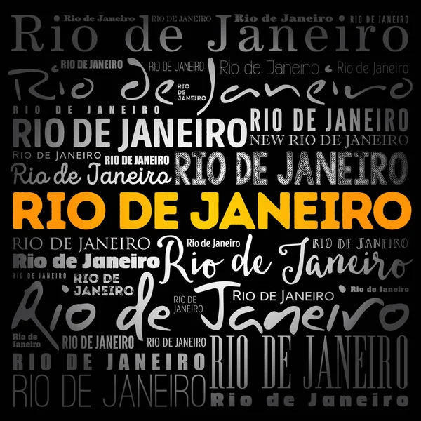Рио Жанейро Обои Облако Слов Концепция Путешествия Фон — стоковый вектор