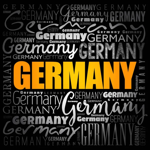 Germany Wallpaper Word Cloud Travel Concept Background — Stock Vector