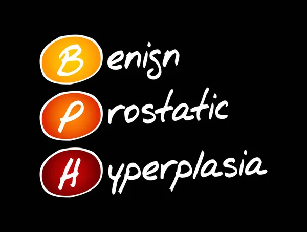 Bph Hiperplasia Prostática Benigna Acrônimo Fundo Conceito Médico — Vetor de Stock