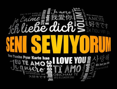 Seni seviyorum (Türkçe seni seviyorum) dünyanın farklı dillerinde