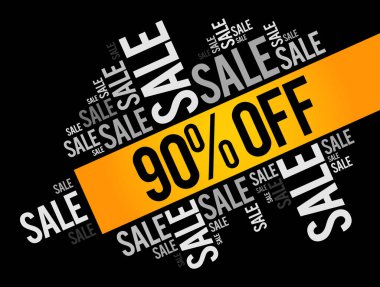 % 90 indirimli kelime bulut kolajı, iş konsepti geçmişi