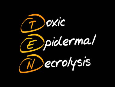 TEN - Toxic Epidermal Necrolysis, acronym health concept background clipart