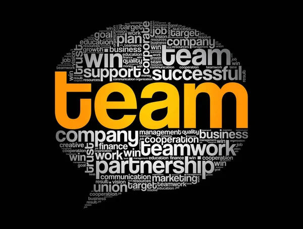 Team Think Bubble Word Cloud Concept Entreprise — Image vectorielle