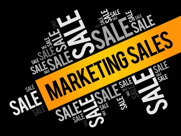 Marketing Sales Word Cloud Business Conception Background — 스톡 벡터
