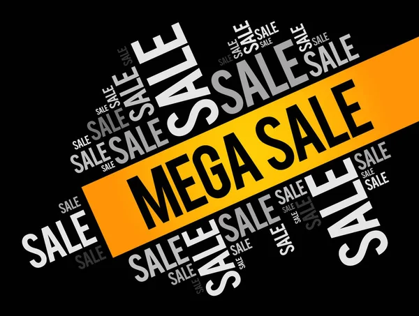 Mega Sale Λόγια Σύννεφο Επιχειρηματικό Υπόβαθρο Έννοια — Διανυσματικό Αρχείο