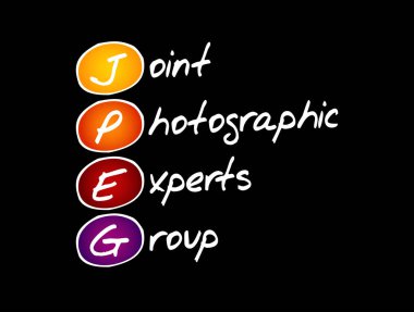 JPEG - Ortak Fotoğraf Uzmanları Grubu kısaltması, kavram arka planı
