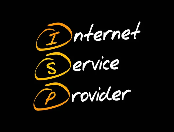 Isp Internet Service Provider Acronimo Concetto Tecnologia Sfondo — Vettoriale Stock