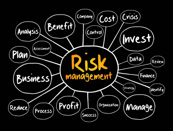 Risk Management Mind Map Business Concept Presentations Reports — Stock Vector