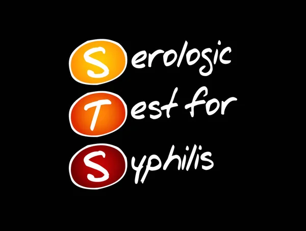 Sts Teste Sorológico Para Sífilis Sigla Fundo Conceito — Vetor de Stock