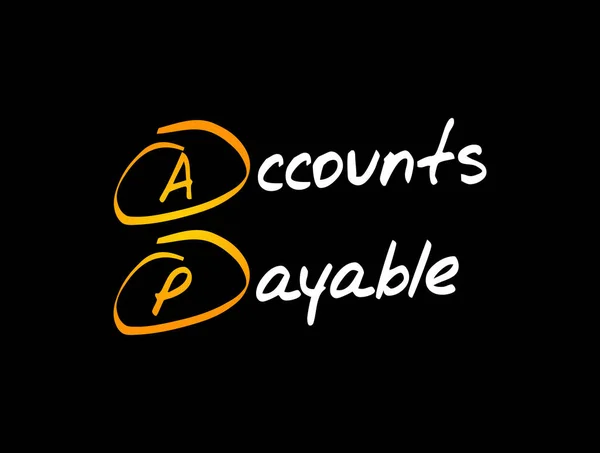 Accounts Payable Akronym Geschäftskonzept Hintergrund — Stockvektor