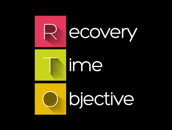 Rto Recovery Time Objective Acronym Business Concept Background — Stock Vector