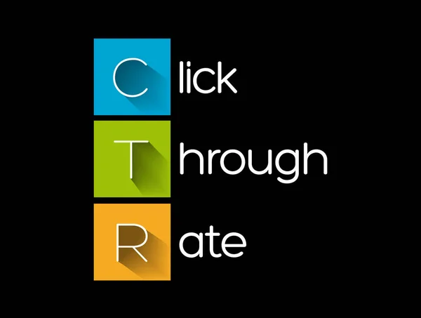 Ctr Click Rate Acronym Business Concept Background — Stock Vector