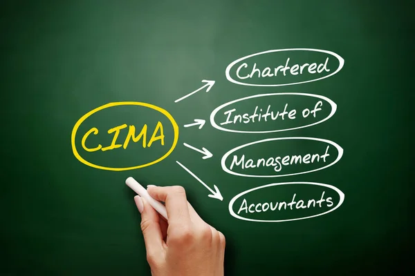 Cima Chartered Institute Management Accountants Acronym Business Concept Background — Stock Photo, Image