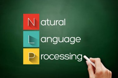 NLP Doğal Dil İşleme, kara tahtada kısaltma iş kavramı