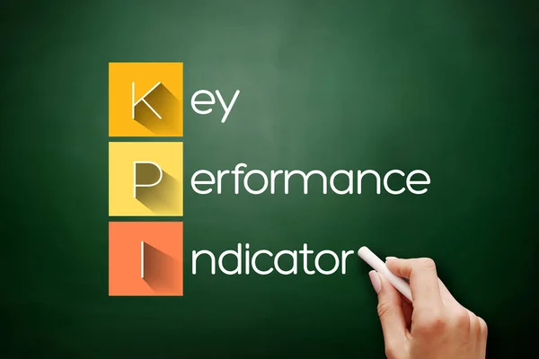 Kpi Key Performance Indicator Acronimo Sulla Lavagna Business Concept Background — Foto Stock