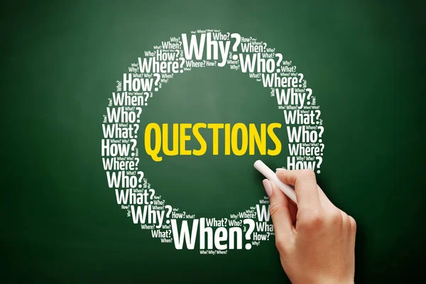 Pergunta Palavra Perguntas Cujas Respostas São Consideradas Básicas Coleta Informações — Fotografia de Stock