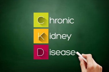 CKD - Kronik Böbrek Hastalığı, tahtada kısaltma sağlık kavramı