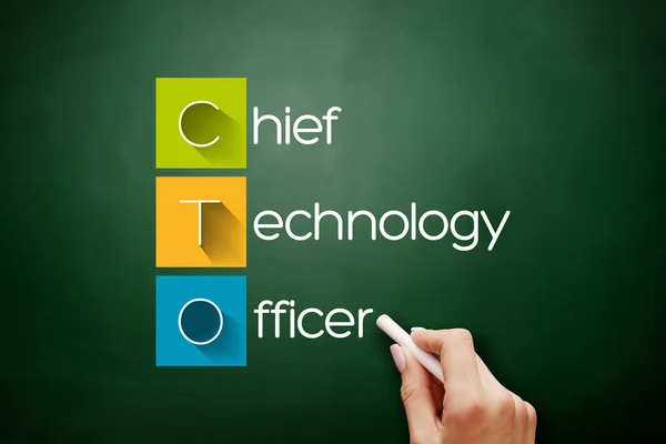 CTO - Chief Technology Officer acronym, business concept background on blackboard