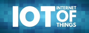 IOT - Şeylerin İnterneti kısaltma, teknoloji kavramı arka plan