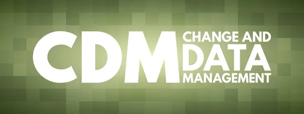 Cdm 変更とデータ管理の頭字語 ビジネスコンセプトの背景 — ストックベクタ