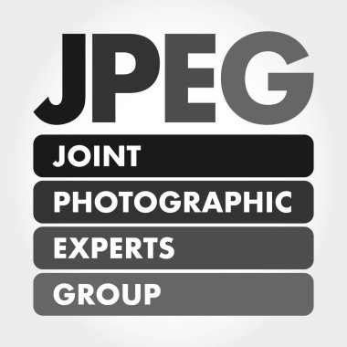 JPEG - Ortak Fotoğraf Uzmanları Grubu kısaltması, kavram arka planı